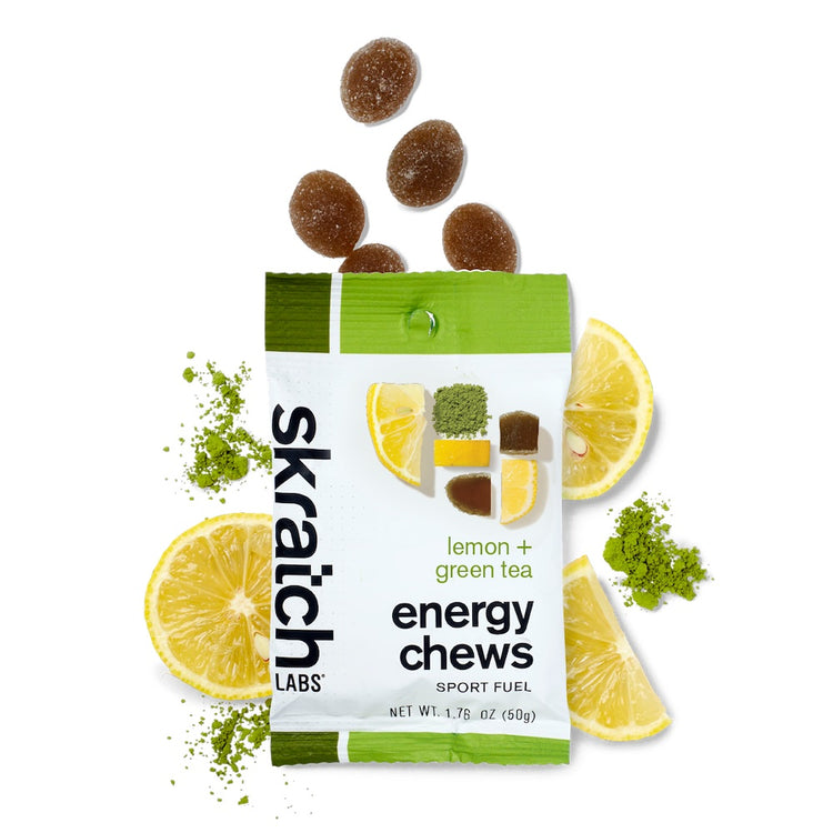 Energy Chews Sport Fuel - Single Pouch, Lemon + Green Tea