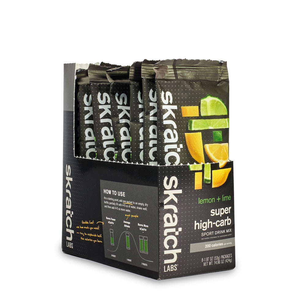 Super High-Carb Sport Drink Mix - 8-Pack (200-Calorie Packets), Lemon + Lime