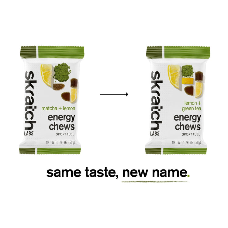 Energy Chews Sport Fuel - Single Pouch, Lemon + Green Tea