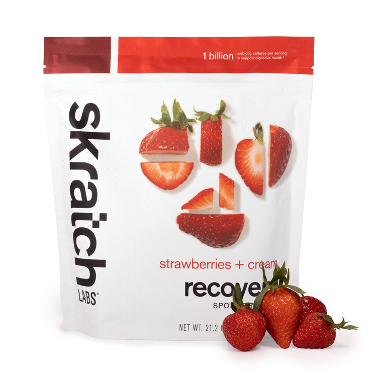 Recovery Sport Drink Mix - Resealable Bag - 12 Serving, Strawberries + Cream